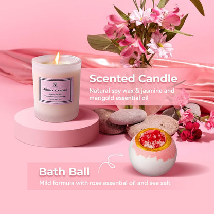 Birthday Gift for Women Self Care Get Well Soon Gifts Basket, Unique Luxury Birthday Gifts Idea for Her BFF Girlfriend Wife Sister Coworker, with Tumbler Bracelet Hairclip Headband Socks Eye-Mask